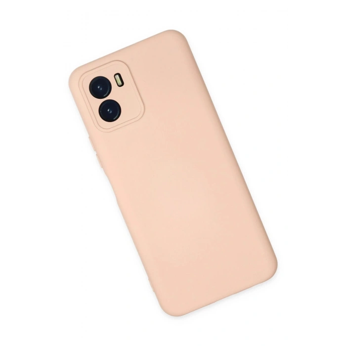 Newface Vivo Y15S Kılıf Nano içi Kadife Silikon - Pudra