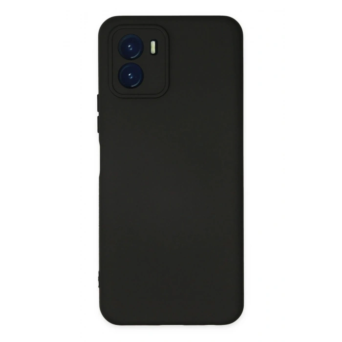Newface Vivo Y15S Kılıf Nano içi Kadife Silikon - Siyah
