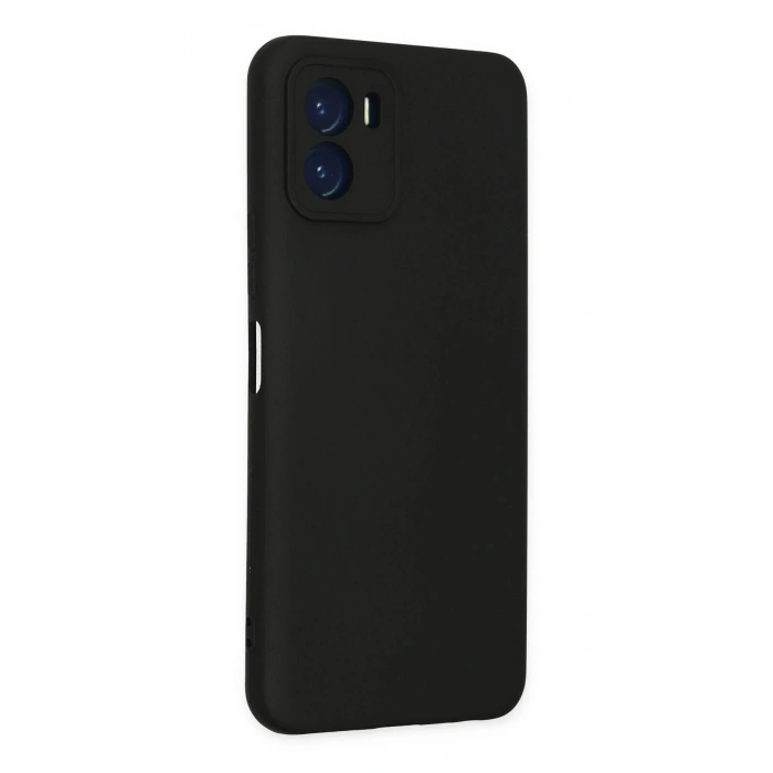 Newface Vivo Y15S Kılıf Nano içi Kadife Silikon - Siyah