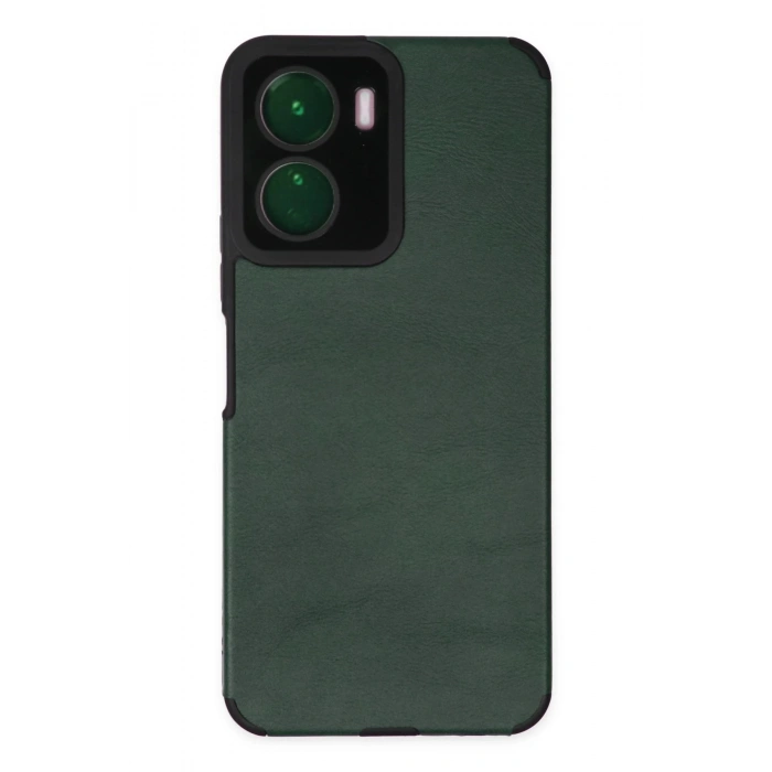 Newface Vivo Y16 Kılıf Loop Deri Silikon - Yeşil