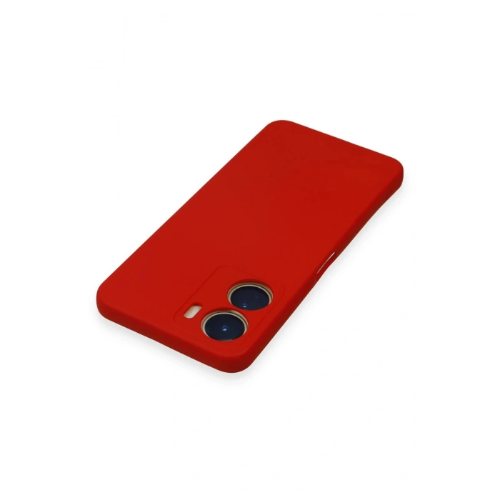Newface Vivo Y16 Kılıf Nano içi Kadife Silikon - Kırmızı