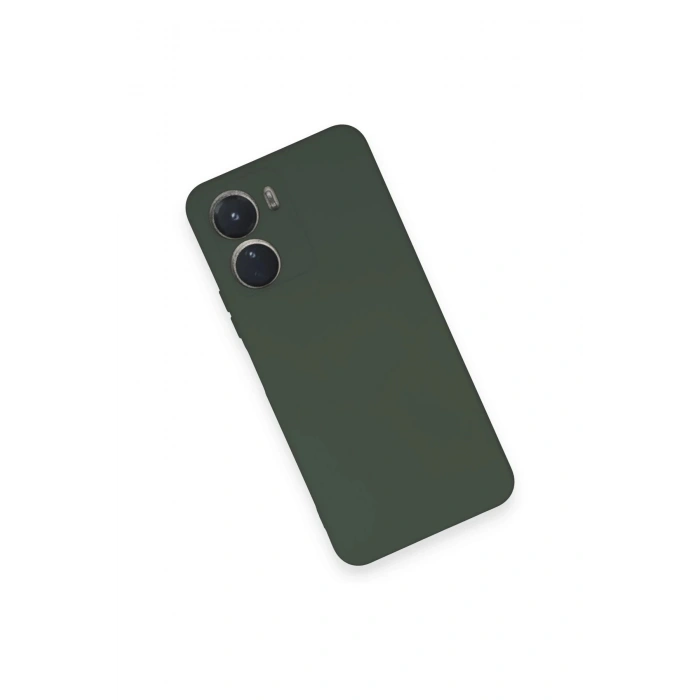 Newface Vivo Y16 Kılıf Nano içi Kadife Silikon - Koyu Yeşil