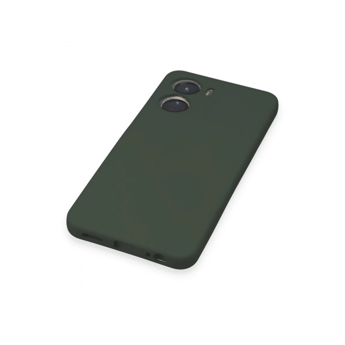 Newface Vivo Y16 Kılıf Nano içi Kadife Silikon - Koyu Yeşil