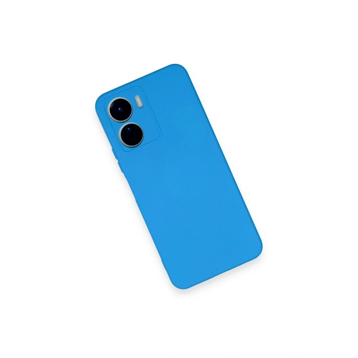 Newface Vivo Y16 Kılıf Nano içi Kadife Silikon - Mavi