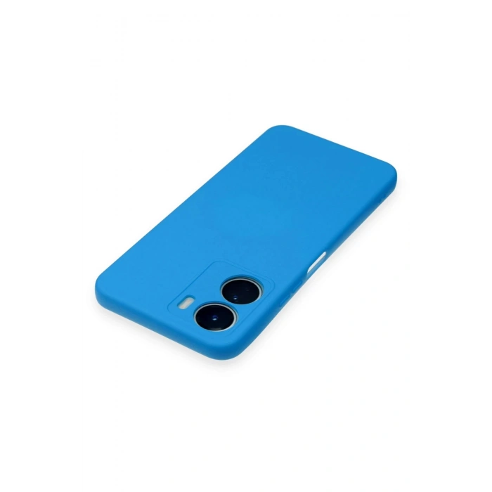 Newface Vivo Y16 Kılıf Nano içi Kadife Silikon - Mavi