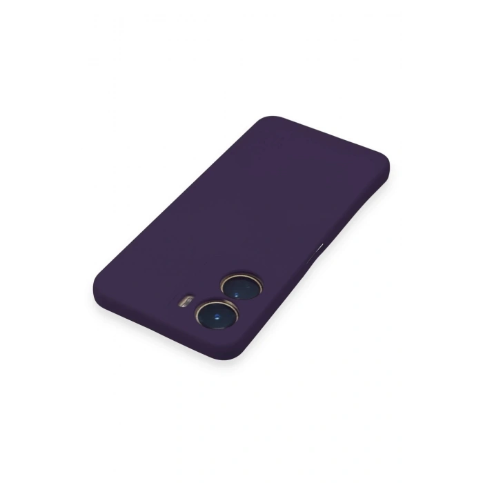 Newface Vivo Y16 Kılıf Nano içi Kadife Silikon - Mor