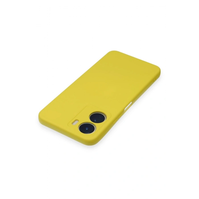 Newface Vivo Y16 Kılıf Nano içi Kadife Silikon - Sarı