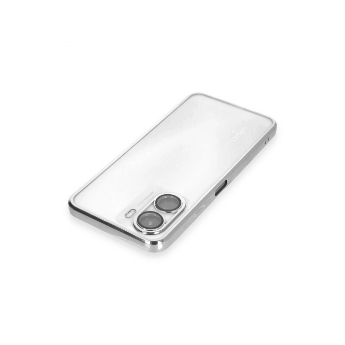 Newface Vivo Y16 Kılıf Razer Lensli Silikon - Gümüş