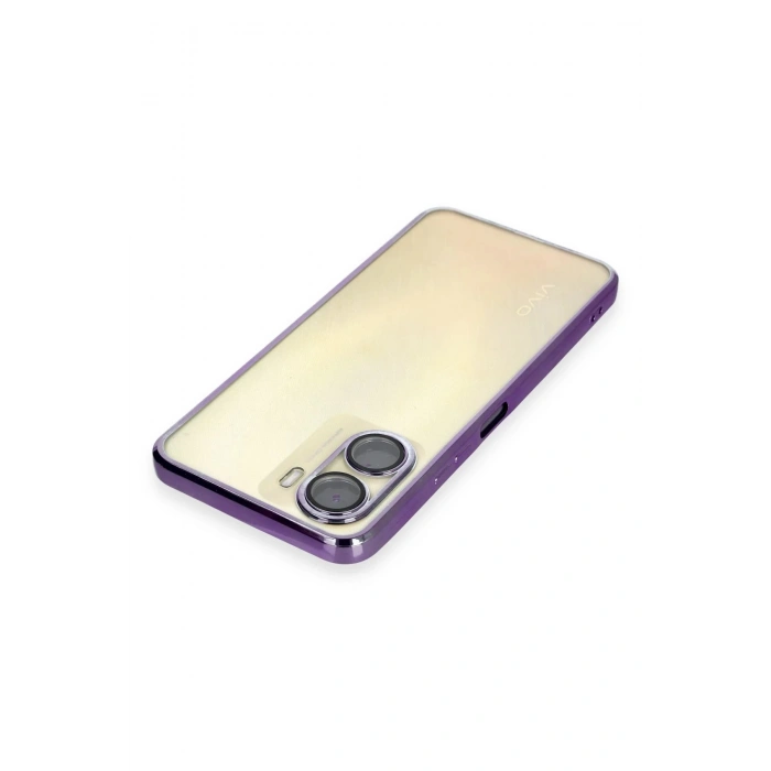 Newface Vivo Y16 Kılıf Razer Lensli Silikon - Mor