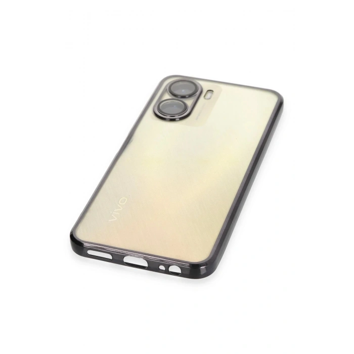 Newface Vivo Y16 Kılıf Razer Lensli Silikon - Siyah