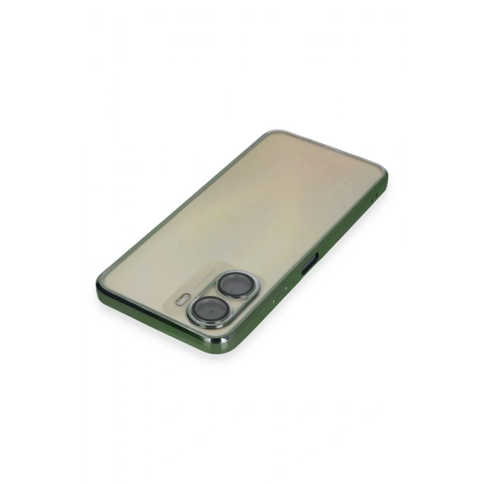 Newface Vivo Y16 Kılıf Razer Lensli Silikon - Yeşil