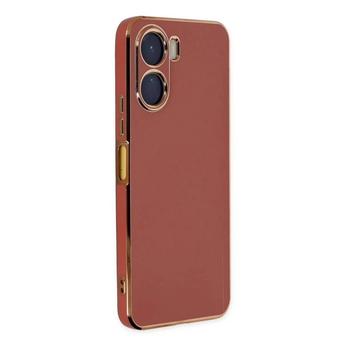 Newface Vivo Y16 Kılıf Volet Silikon - Kırmızı