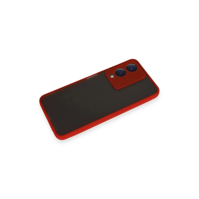 Newface Vivo Y17S Kılıf Montreal Silikon Kapak - Kırmızı
