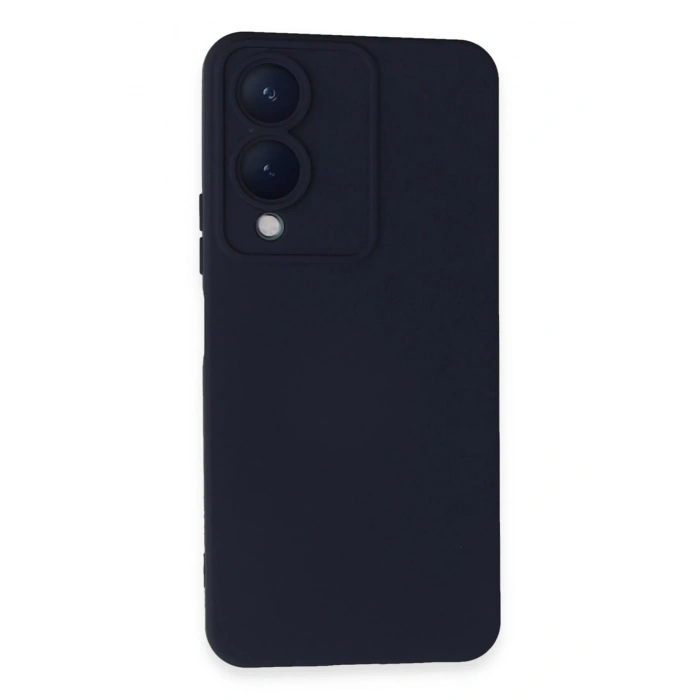 Newface Vivo Y17S Kılıf Nano içi Kadife Silikon - Lacivert