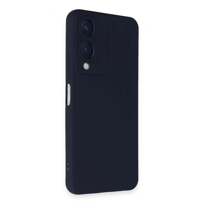 Newface Vivo Y17S Kılıf Nano içi Kadife Silikon - Lacivert