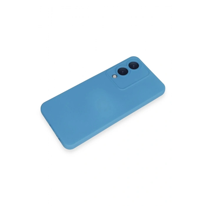 Newface Vivo Y17S Kılıf Nano içi Kadife Silikon - Mavi