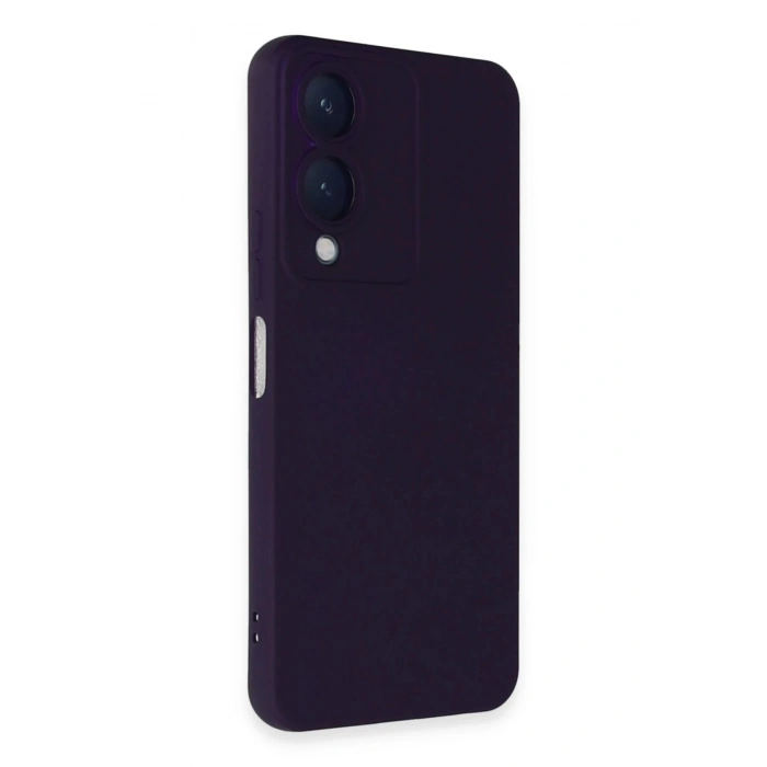 Newface Vivo Y17S Kılıf Nano içi Kadife Silikon - Mor
