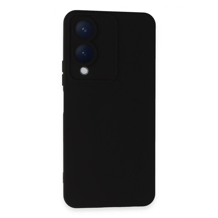 Newface Vivo Y17S Kılıf Nano içi Kadife Silikon - Siyah