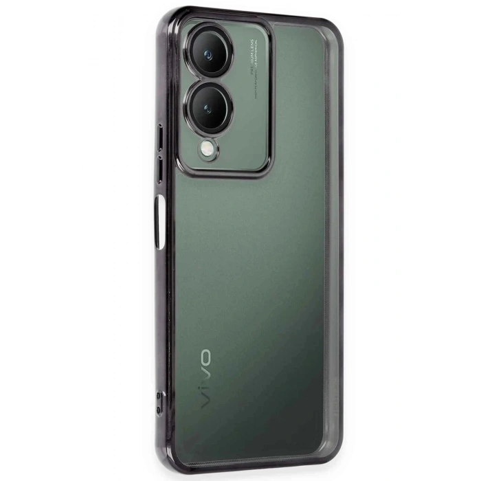 Newface Vivo Y17S Kılıf Razer Lensli Silikon - Siyah
