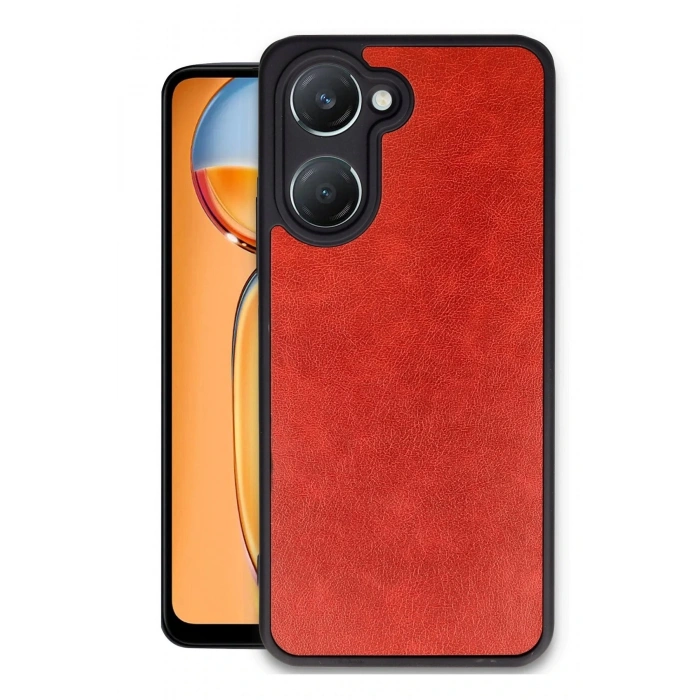 Newface Vivo Y18 Kılıf Aras Deri Kapak - Kırmızı