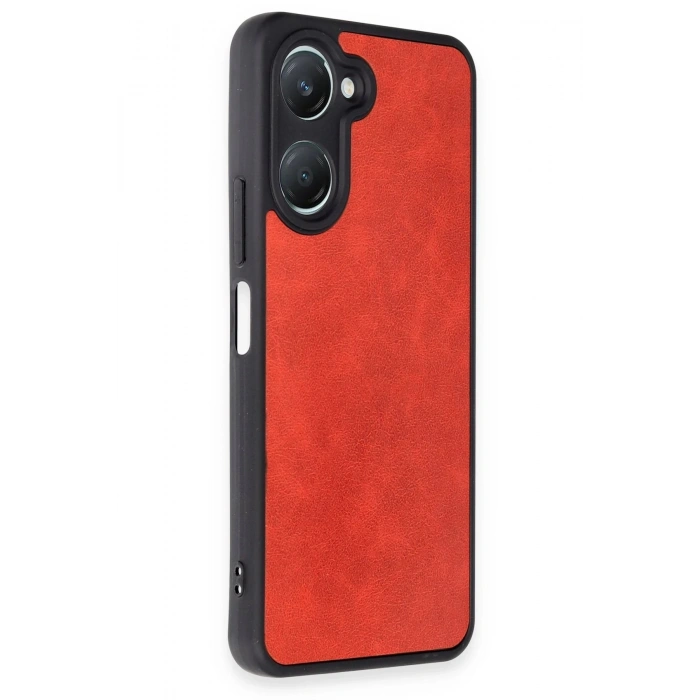 Newface Vivo Y18 Kılıf Aras Deri Kapak - Kırmızı