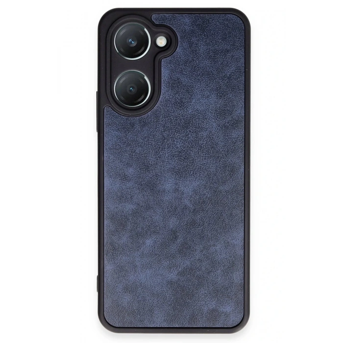 Newface Vivo Y18 Kılıf Aras Deri Kapak - Lacivert