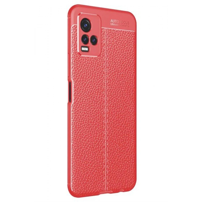 Newface Vivo Y21S Kılıf Auto Focus Kapak - Kırmızı