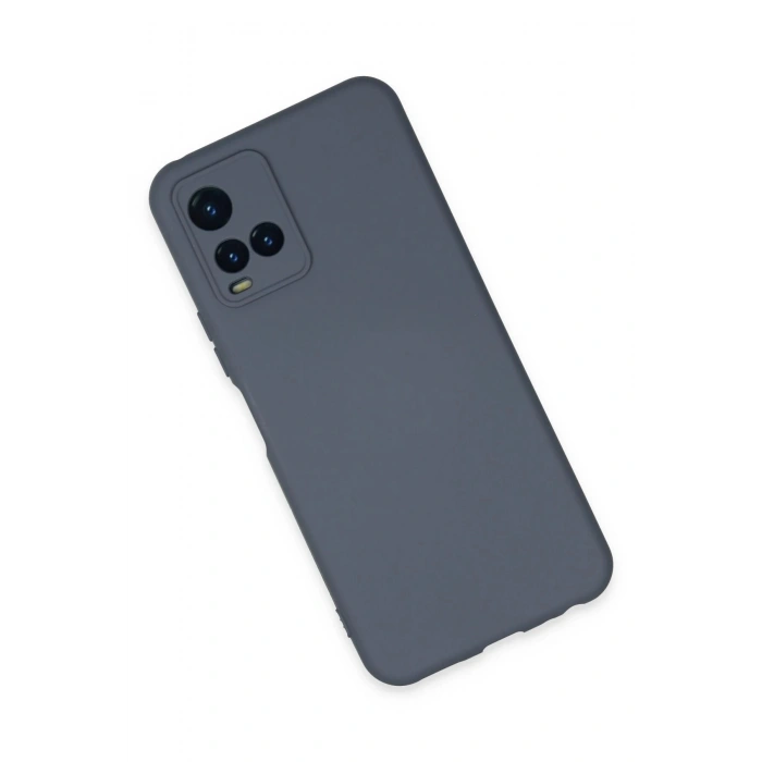 Newface Vivo Y21S Kılıf Nano içi Kadife Silikon - Gri
