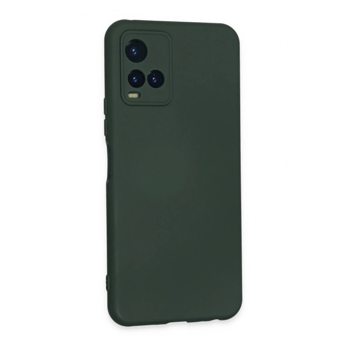 Newface Vivo Y21S Kılıf Nano içi Kadife Silikon - Koyu Yeşil
