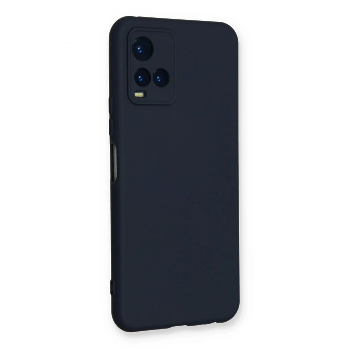 Newface Vivo Y21S Kılıf Nano içi Kadife Silikon - Lacivert