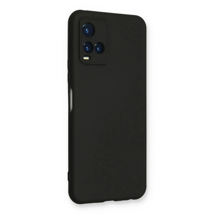 Newface Vivo Y21S Kılıf Nano içi Kadife Silikon - Siyah