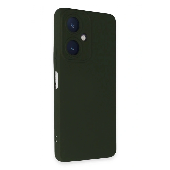 Newface Vivo Y27 Kılıf Nano içi Kadife Silikon - Koyu Yeşil