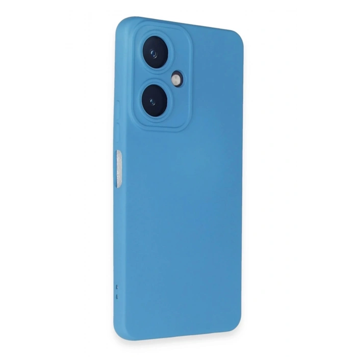 Newface Vivo Y27 Kılıf Nano içi Kadife Silikon - Mavi