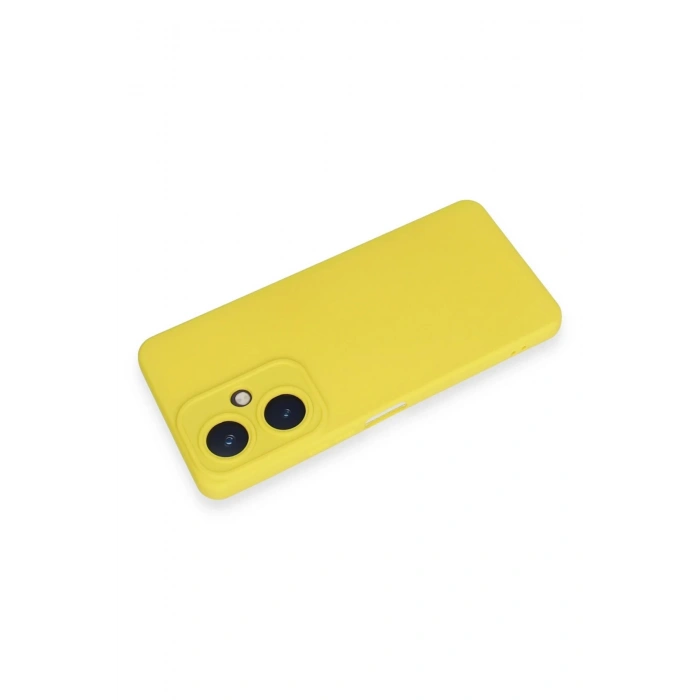 Newface Vivo Y27 Kılıf Nano içi Kadife Silikon - Sarı