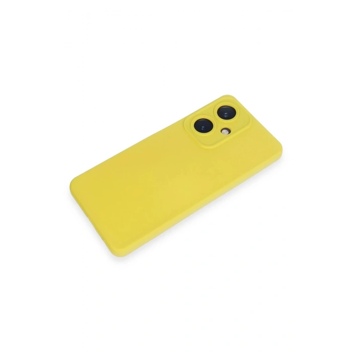 Newface Vivo Y27 Kılıf Nano içi Kadife Silikon - Sarı