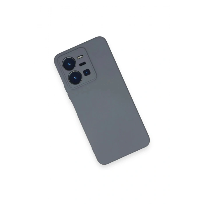 Newface Vivo Y35 Kılıf Nano içi Kadife Silikon - Gri