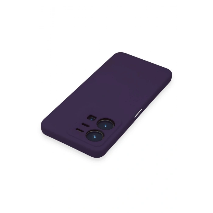 Newface Vivo Y35 Kılıf Nano içi Kadife Silikon - Mor