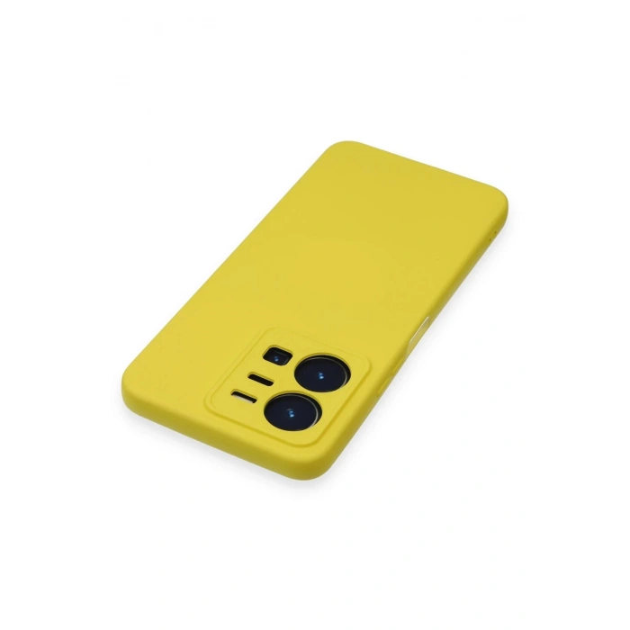 Newface Vivo Y35 Kılıf Nano içi Kadife Silikon - Sarı