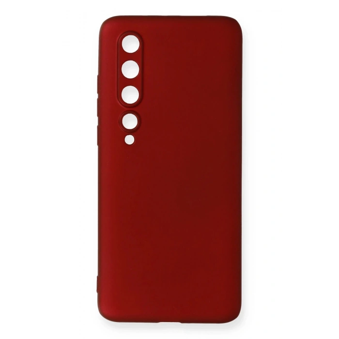 Newface Xiaomi Mi 10 Kılıf First Silikon - Bordo