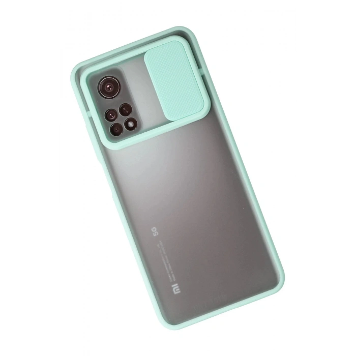 Newface Xiaomi Mi 10T Kılıf Palm Buzlu Kamera Sürgülü Silikon uaz