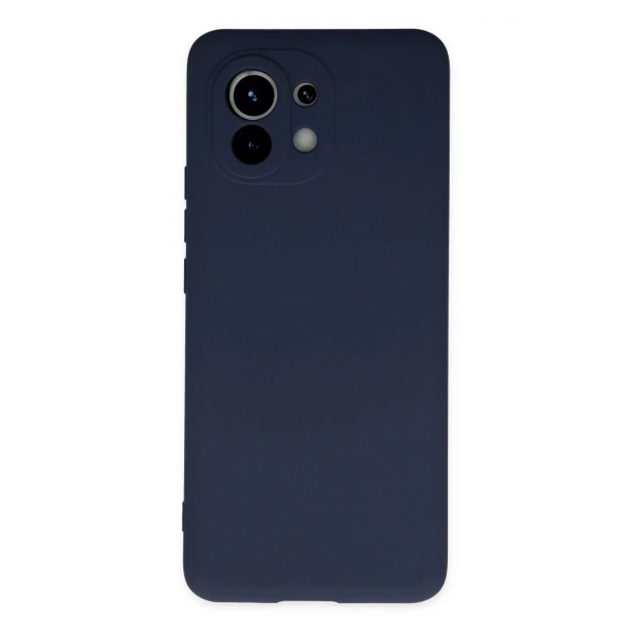 Newface Xiaomi Mi 11 Kılıf Nano içi Kadife Silikon - Lacivert