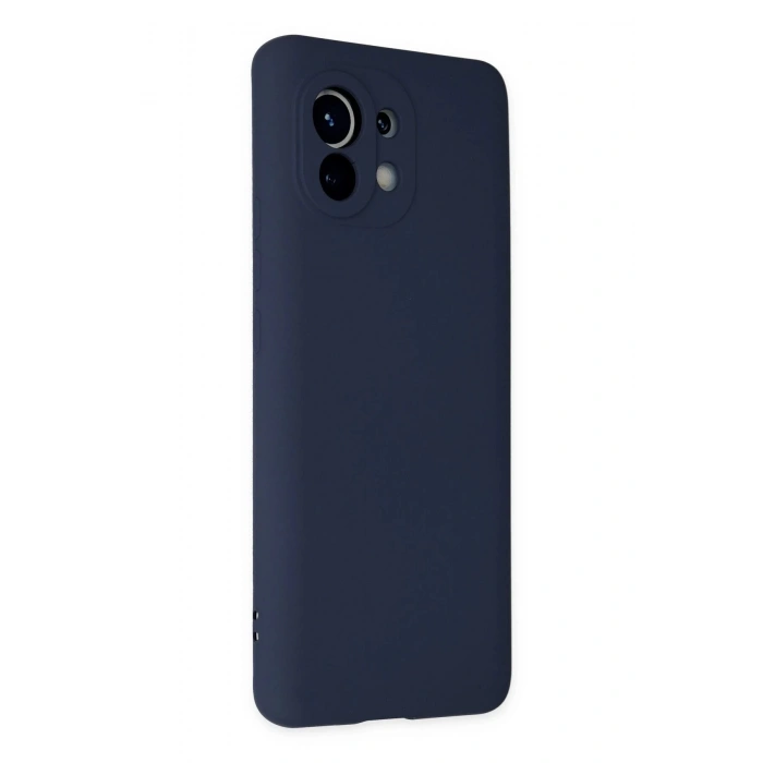 Newface Xiaomi Mi 11 Kılıf Nano içi Kadife Silikon - Lacivert
