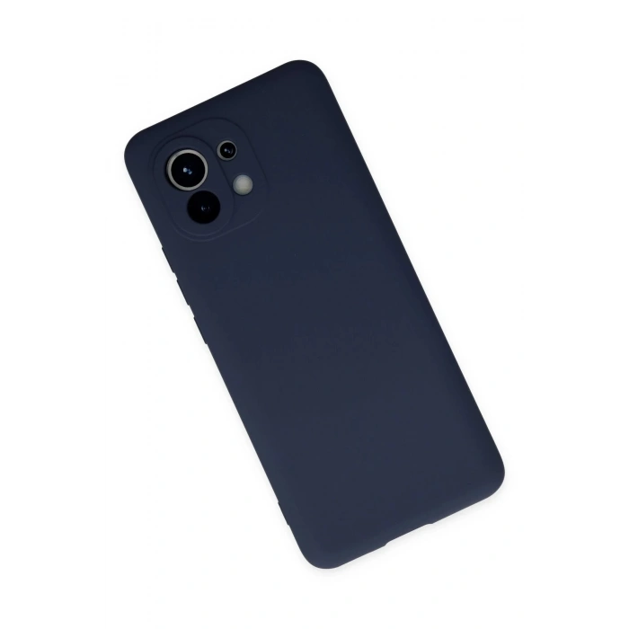 Newface Xiaomi Mi 11 Kılıf Nano içi Kadife Silikon - Lacivert