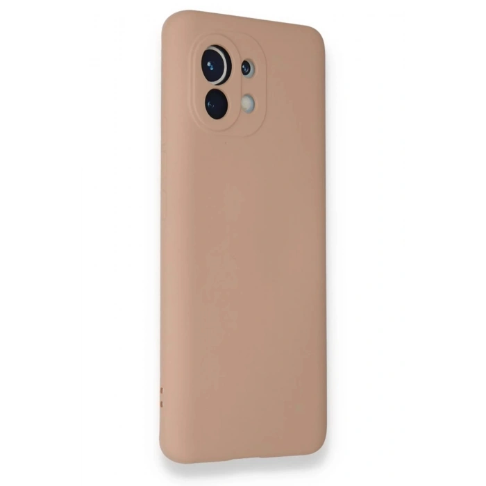 Newface Xiaomi Mi 11 Kılıf Nano içi Kadife Silikon - Pudra