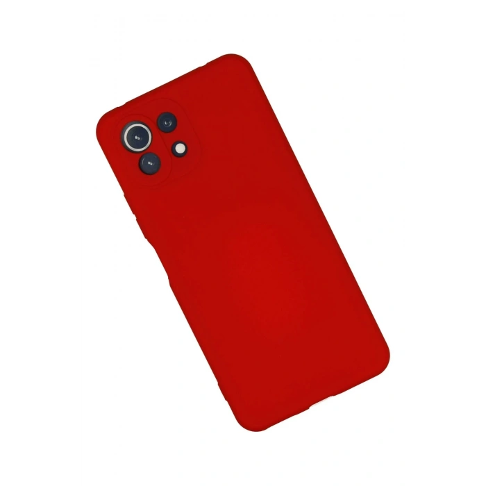 Newface Xiaomi Mİ 11 Lite Kılıf Nano içi Kadife Silikon - Kırmızı