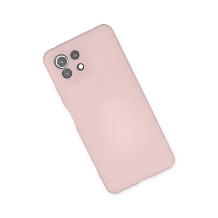 Newface Xiaomi Mİ 11 Lite Kılıf Nano içi Kadife Silikon - Pudra