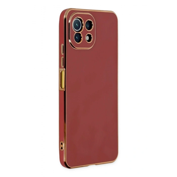 Newface Xiaomi Mİ 11 Lite Kılıf Volet Silikon - Kırmızı