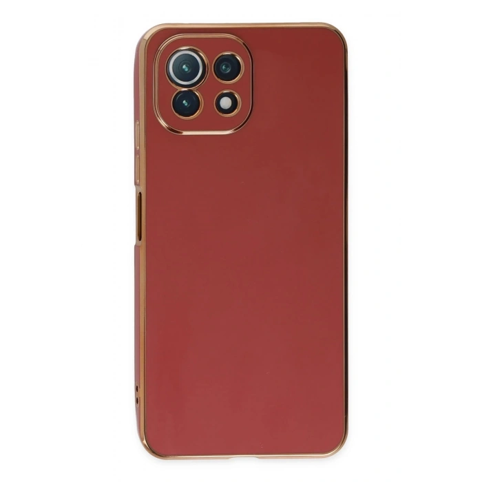 Newface Xiaomi Mİ 11 Lite Kılıf Volet Silikon - Kırmızı