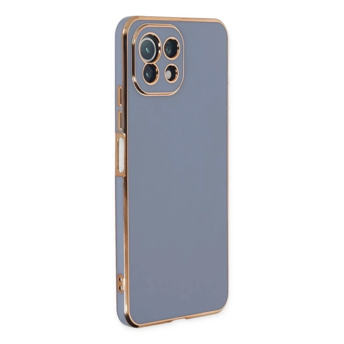 Newface Xiaomi Mİ 11 Lite Kılıf Volet Silikon - Mavi