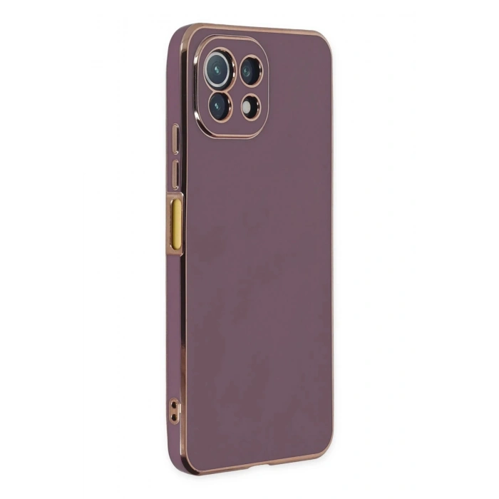 Newface Xiaomi Mİ 11 Lite Kılıf Volet Silikon - Mor